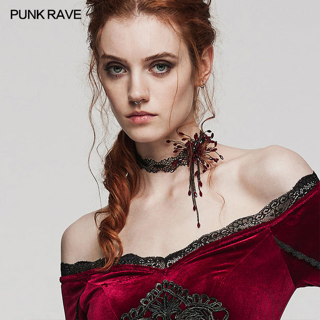 GOTH Blutstropfen-Halsband