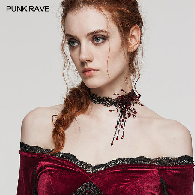 GOTH Blutstropfen-Halsband