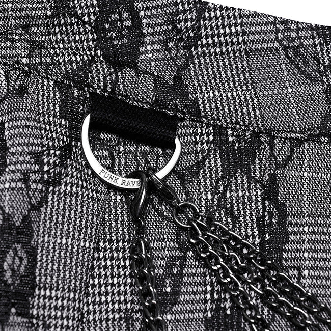 Faltenrock mit Punk-Muster