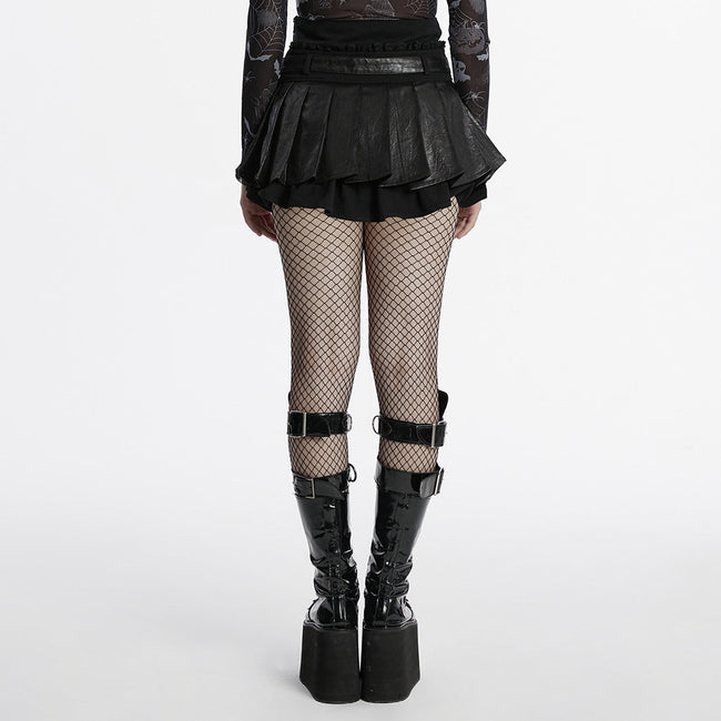 Punk-Faltenlederrock