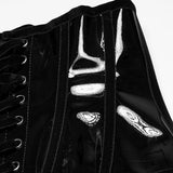 Gothic-Lacklederkorsett mit Leopardenmuster