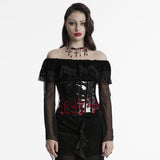 Gothic-Lacklederkorsett mit Leopardenmuster