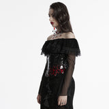 Gothic-Lacklederkorsett mit Leopardenmuster