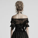 Gothic-Lacklederkorsett mit Leopardenmuster