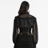 Gothic-Lacklederkorsett mit Leopardenmuster