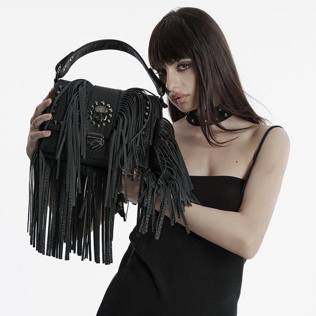 Punk Totenkopf Quastentasche