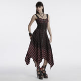 Punk-Weste mit Farbverlauf und Karomuster