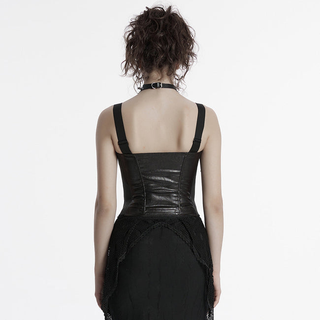 Punk-Weste mit Farbverlauf und Karomuster