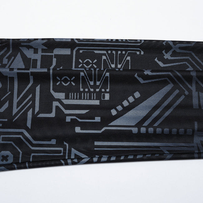 T-Shirt mit Cyber-Skull-Farbverlaufsdruck