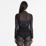 T-Shirt mit Cyber-Skull-Farbverlaufsdruck