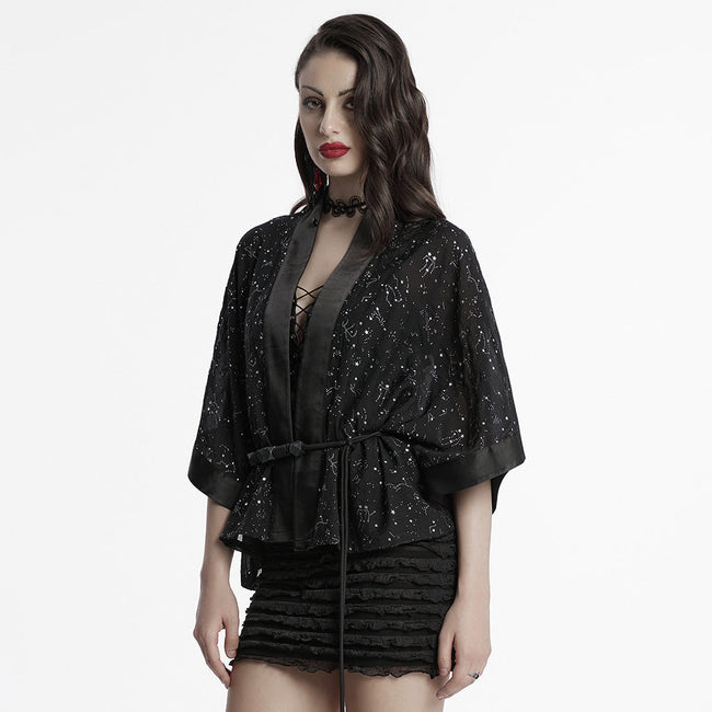 Gothic Glänzender Kurzmantel