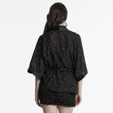 Gothic Glänzender Kurzmantel