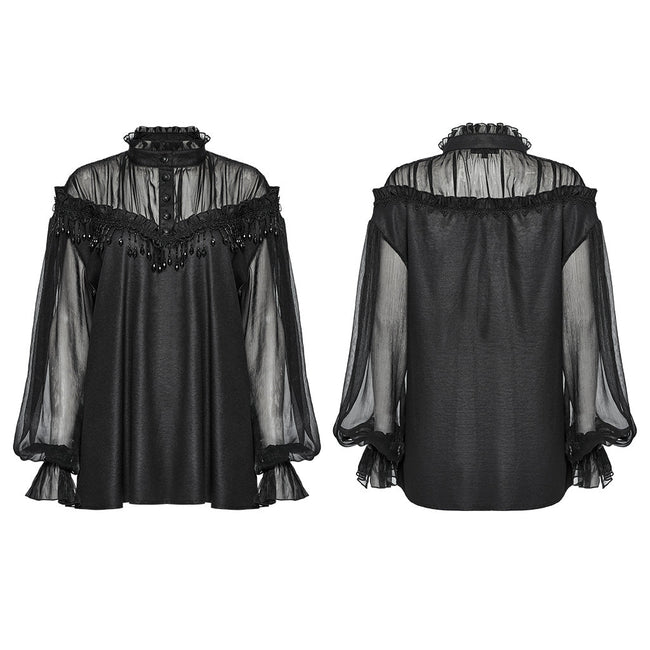 Gothic Pullover Chiffonhemd