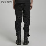 Goth distressed streetwear pants