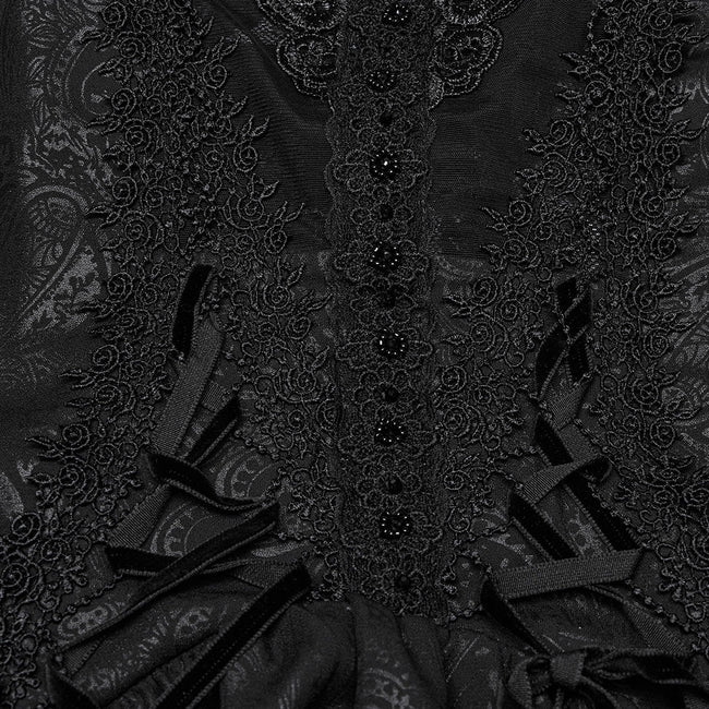 Gothic Elfen-Kleid mit schulterfreiem Schnitt