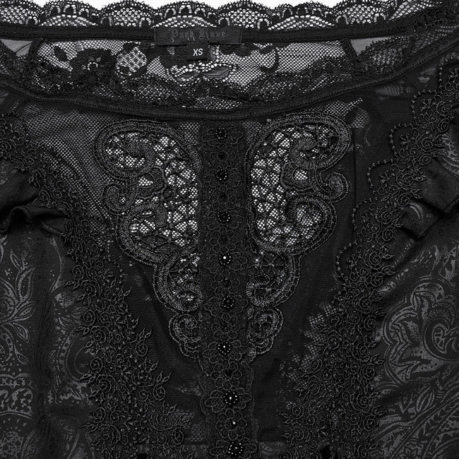 Gothic Elfen-Kleid mit schulterfreiem Schnitt