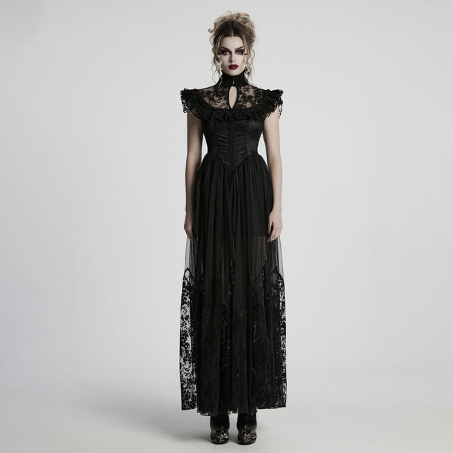 Gothic Kleid mit kleinen fliegenden Ärmeln