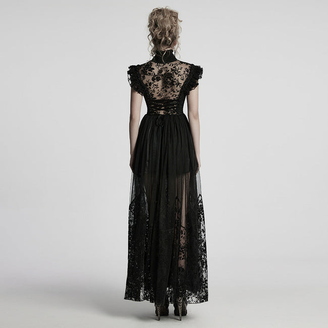 Gothic Kleid mit kleinen fliegenden Ärmeln