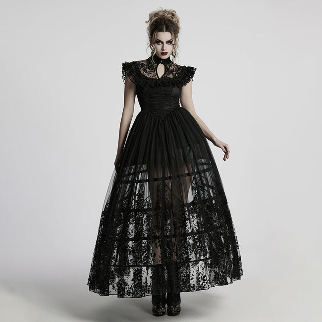 Gothic Kleid mit kleinen fliegenden Ärmeln