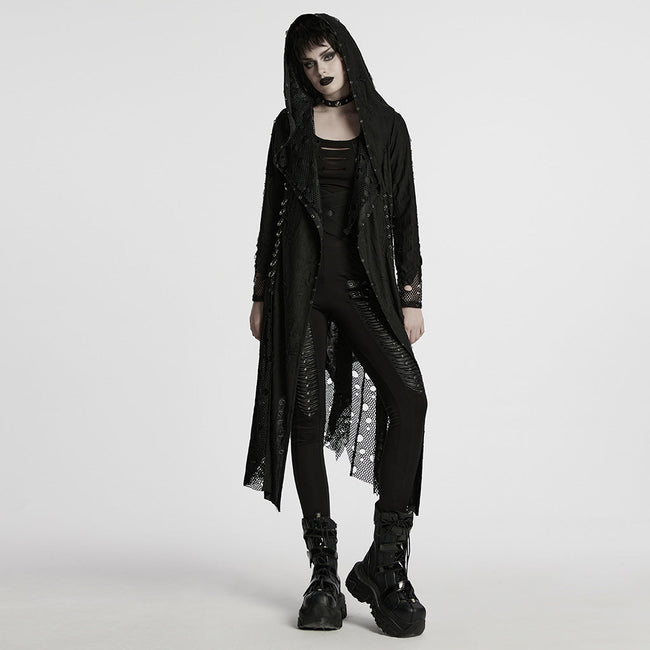 Gothic Dekadenter asymmetrischer Strickmantel