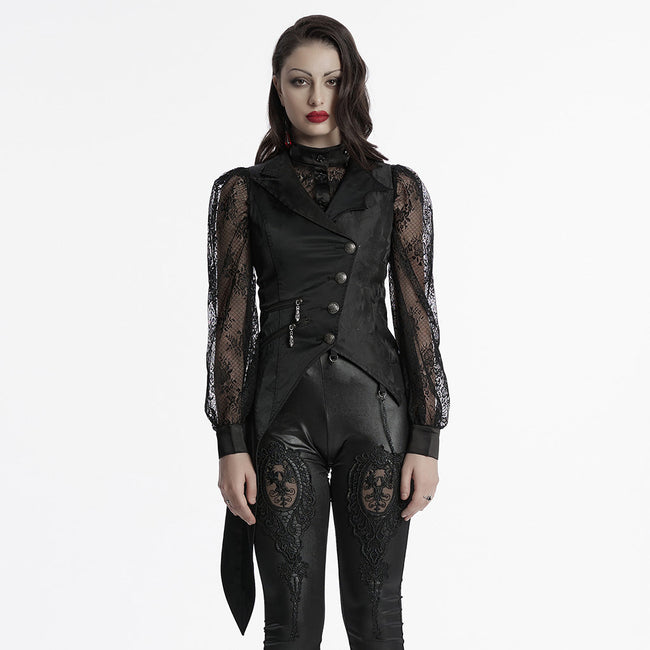 Dark Night Goth Asymmetrische Weste