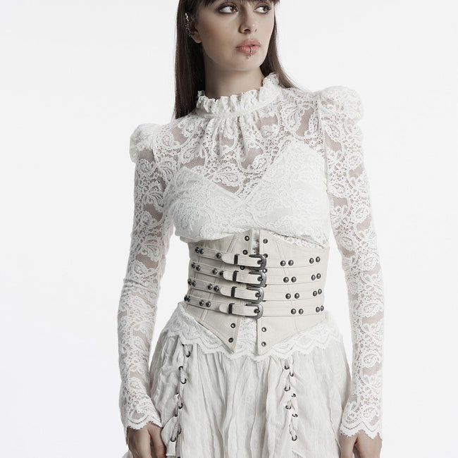 Punk Retro Leder Korsett