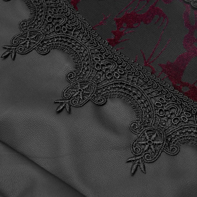 Gothic Leggings mit brennenden Blumen