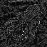 Gothic Retro Leggings mit ausgebrannten Blumen