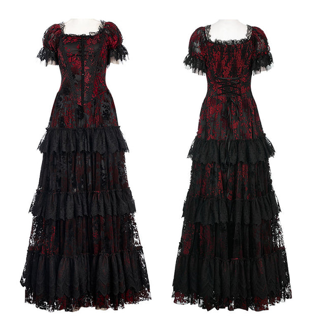 Gothic Kleid mit wunderschönem Druck