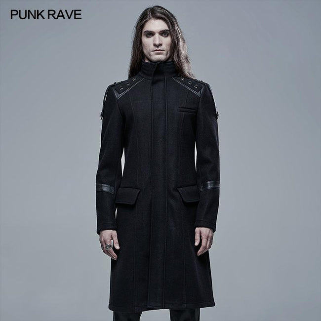 Gothic Einfache Wollstoffjacke