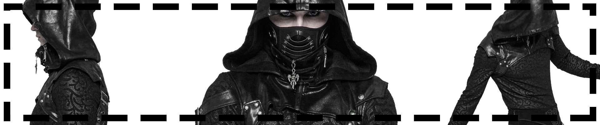 Spike Goth Maske Mit Dual-Filter – Chemie Optik Für Rave, EDM, Cosplay & Thrash