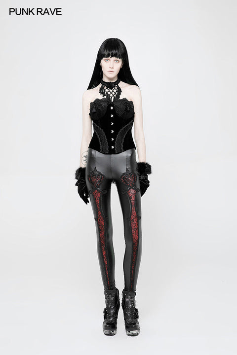 Vampir Sweet Love Leder Gothic Leggings