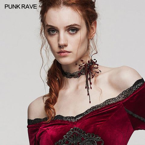 GOTH Blutstropfen-Halsband