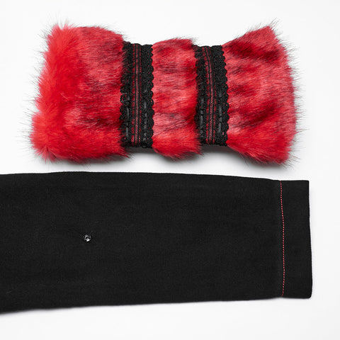 Winter Wollmantel Lang Schwarz Gothic Mantel Für Frauen Zwei Tragen Kunstpelzmantel