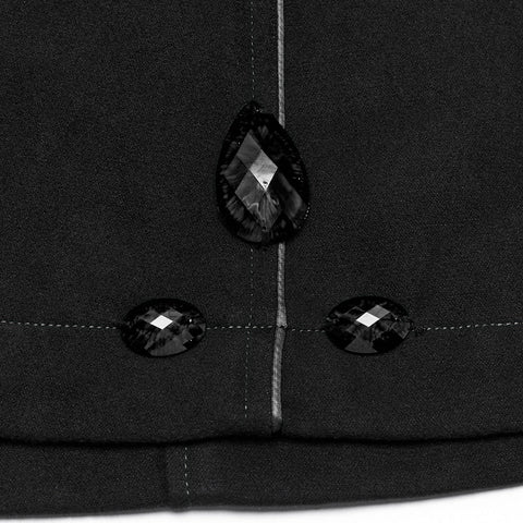 Winter Wollmantel Lang Schwarz Gothic Mantel Für Frauen Zwei Tragen Kunstpelzmantel