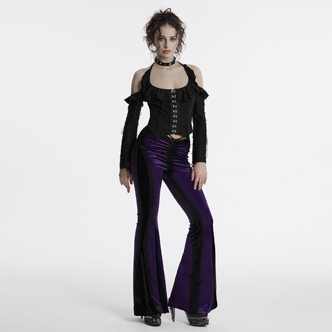 Schlaghose mit Gothic-Farbverlaufsdruck