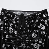 Schlaghose mit Gothic-Totenkopf