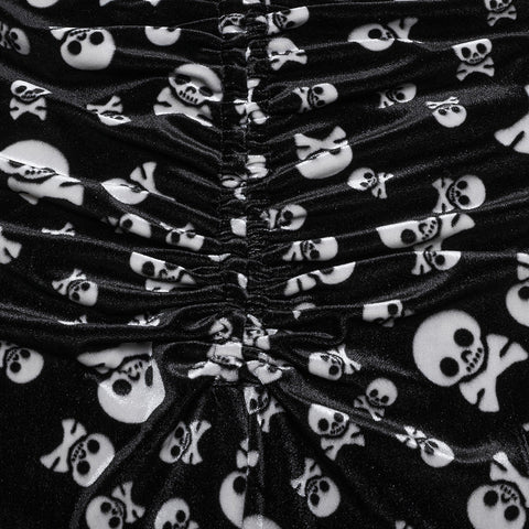 Schlaghose mit Gothic-Totenkopf