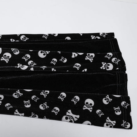 Schlaghose mit Gothic-Totenkopf