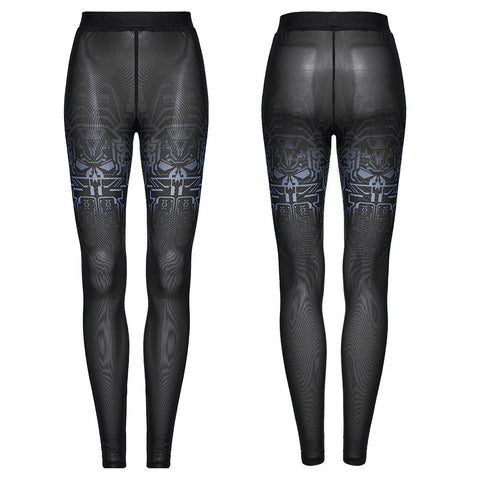Hose mit Cyber Skull Farbverlaufsdruck