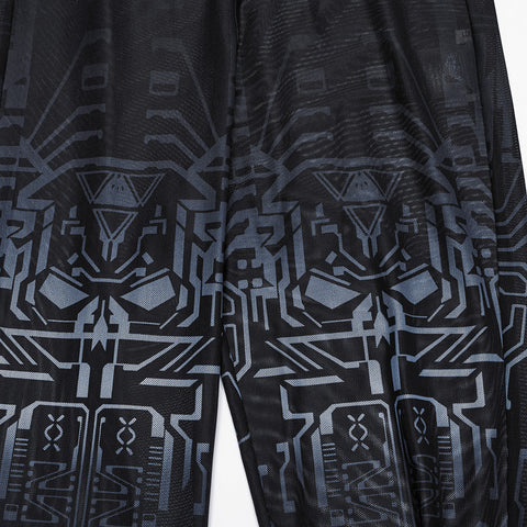 Hose mit Cyber Skull Farbverlaufsdruck