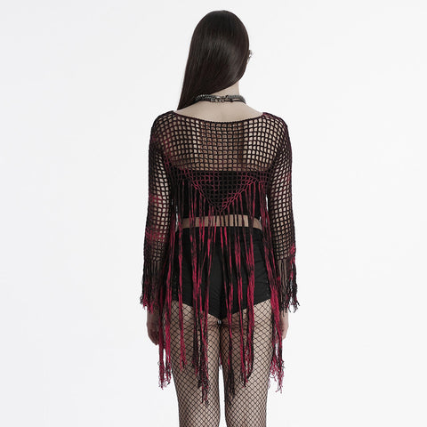 Gothic-Pullover mit Quasten