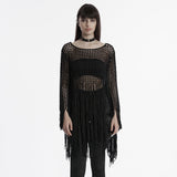 Gothic-Pullover mit Quasten