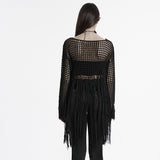 Gothic-Pullover mit Quasten