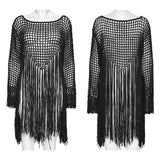 Gothic-Pullover mit Quasten