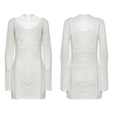 Strickkleid mit Punk-Totenkopf