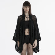 Goth ausgehöhlte Strickjacke