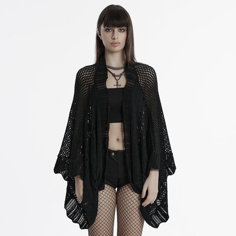 Goth ausgehöhlte Strickjacke