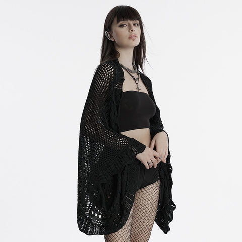 Goth ausgehöhlte Strickjacke