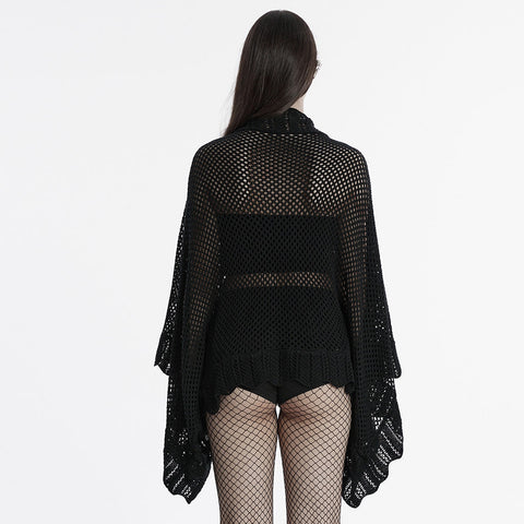 Goth ausgehöhlte Strickjacke